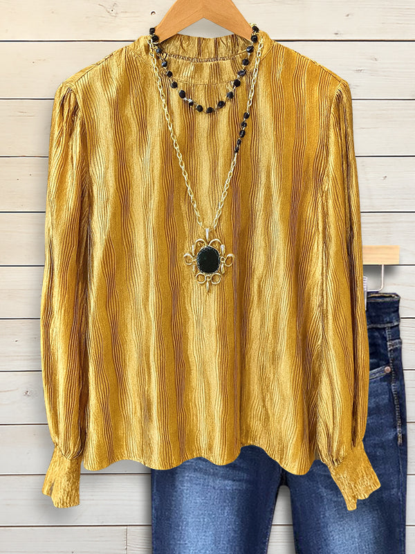 Golden Glow Textured Blouse