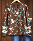 Dove Song Floral Print Blouse