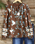 Dove Song Floral Print Blouse
