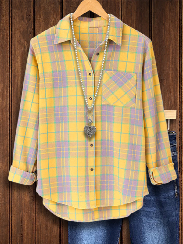 Sunshine Plaid Casual Shirt
