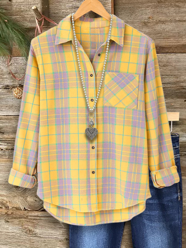 Sunshine Plaid Casual Shirt