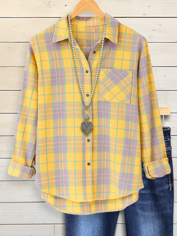 Sunshine Plaid Casual Shirt