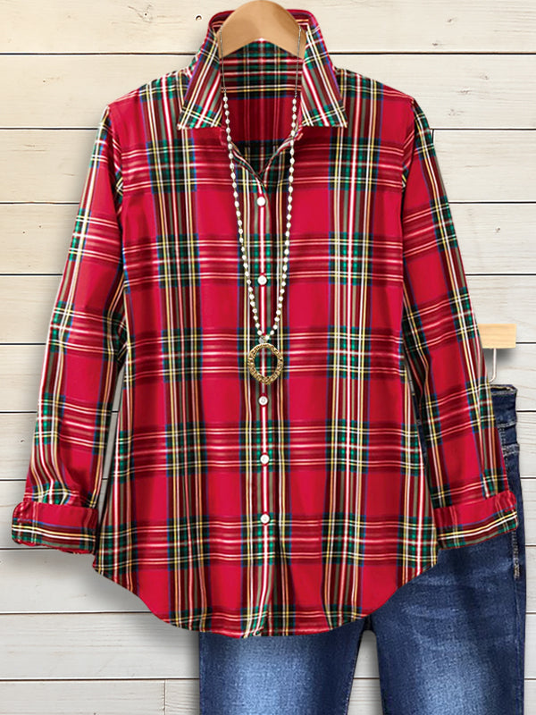 Holly Red Plaid Holiday Shirt