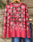 Cozy Plaid Snowflake Top