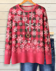 Cozy Plaid Snowflake Top