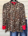 Bold Leopard Accent Blouse