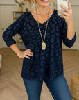 Leopard Print V-Neck Cozy Top