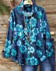 Colorful Floral Print Blouse