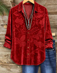 Velvet Ember Floral Shirt