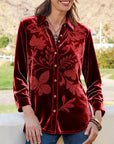 Velvet Ember Floral Shirt