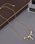 Urban Gleam Bar & Pearl Necklace