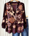 Vintage Garden Velvet Blouse