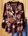 Vintage Garden Velvet Blouse