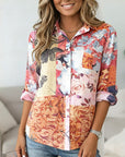 Sunset Patchwork Button-Up Shirt