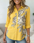 Golden Meadow Floral Button Shirt