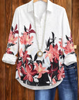 Natural Floral Print Casual Blouse