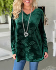 Rose Velvet Casual Top