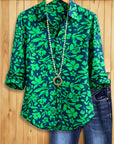 Emerald Garden Collared Shirt