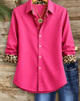 Leopard-Cuff Classic Shirt