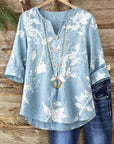 Coastal Breeze Button Henley Top