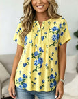 Sunny Bloom Button-Up Top