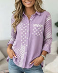 Lavender Luxe Polka Button-Up