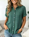 Emerald Breeze Polka Dot Shirt