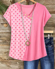 Sweetheart Dot V-Neck Top