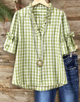 Meadow Charm Gingham Blouse