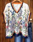 Coastal Paisley Escape Top