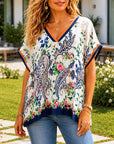 Coastal Paisley Escape Top