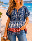 Americana Bloom Peplum Top