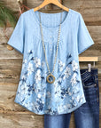Sky Blossom Henley Top