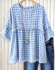 Coastal Breeze Gingham Top