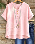Blush Stripe Easy-Fit Top