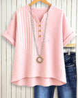 Blush Stripe Easy-Fit Top