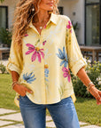 Sunny Garden Roll-Tab Shirt