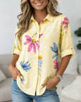 Sunny Garden Roll-Tab Shirt