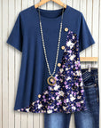 Midnight Blossom Patchwork Top