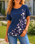 Midnight Blossom Patchwork Top