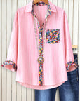 Pink Blossom Stripe Shirt