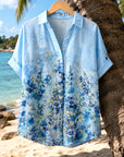 Bluebell Meadow Button-Up Blouse