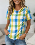 Seaside Breeze Plaid Top