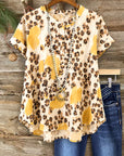 Golden Savannah Print Top