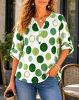Lucky Clover Dot Henley
