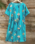 Coastal Bloom Shift Dress Top