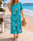 Coastal Bloom Shift Dress Top