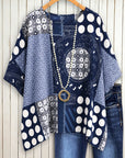 Indigo Patchwork Breeze Top
