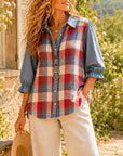 Americana Patchwork Denim Shirt