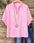 Sweet Apple Pop V-Neck Top